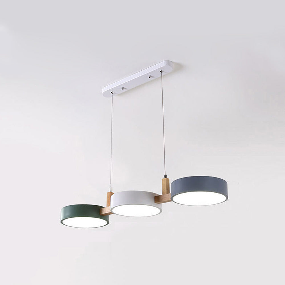 Lampe Suspendue Cylindrique Moderne en Métal Noir pour Salle à Manger - Luminaire Suspendu Éclairage Chaleureux 6