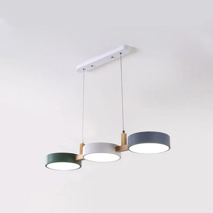 Lampe Suspendue Cylindrique Moderne en Métal Noir pour Salle à Manger - Luminaire Suspendu Éclairage Chaleureux 6