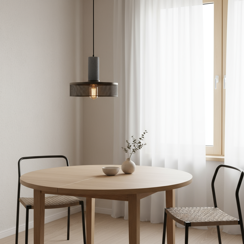 Lampe Suspendue LED en Béton et Fer, Luminaire Suspendu Indutriel avec Couleurs Réglables pour Salle à Manger et Espaces Modernes 2