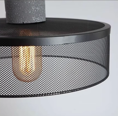 Lampe Suspendue LED en Béton et Fer, Luminaire Suspendu Indutriel avec Couleurs Réglables pour Salle à Manger et Espaces Modernes 5