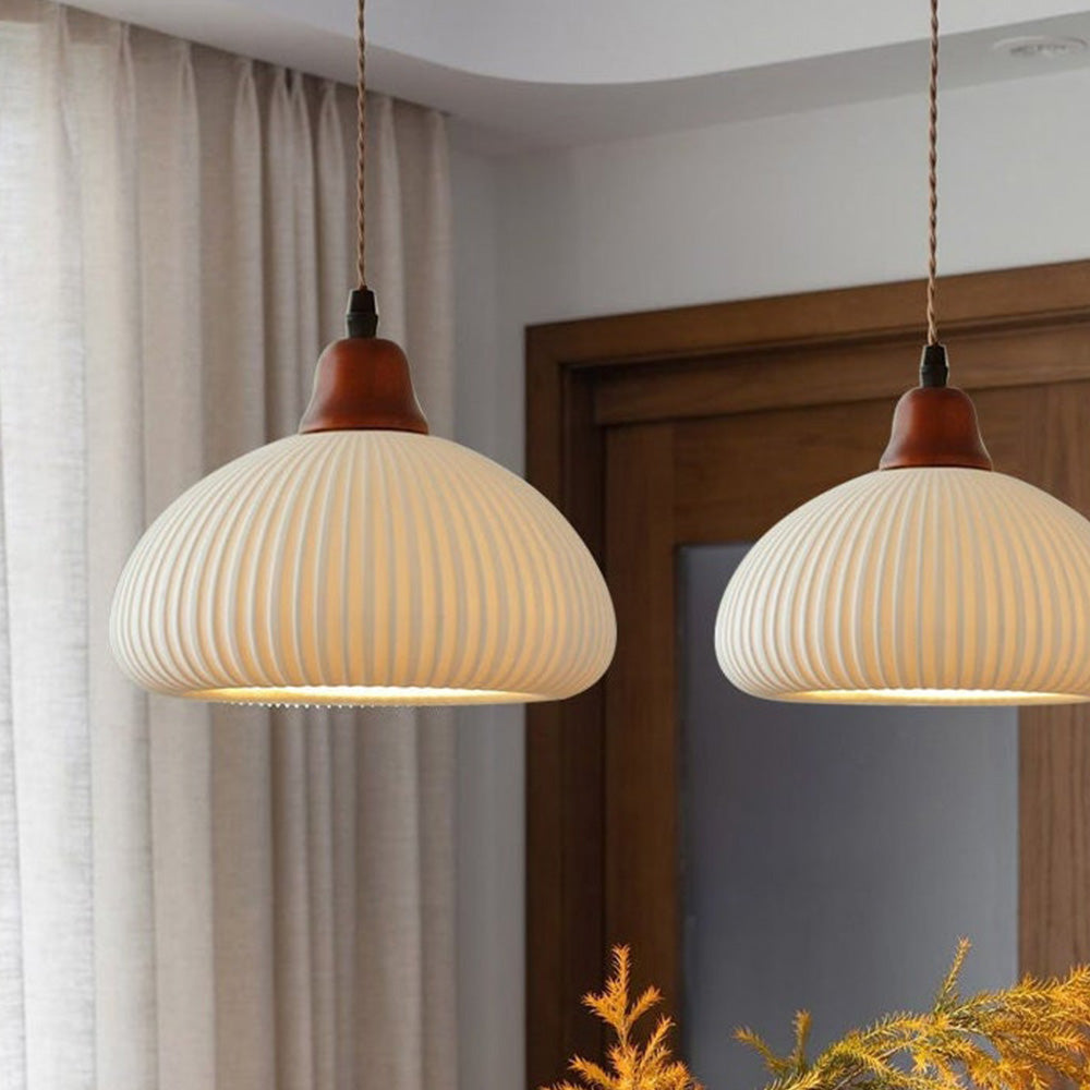 Lampe Suspendue Vintage Scandinave en Céramique avec Éclairage Doux pour Salle à Manger et Salon - Luminaire Suspendu Élégant 4