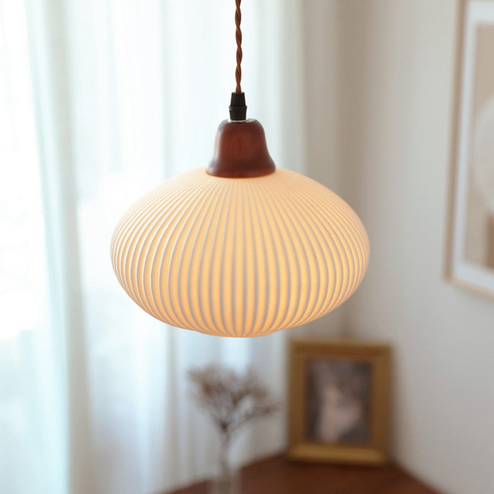 Lampe Suspendue Vintage Scandinave en Céramique avec Éclairage Doux pour Salle à Manger et Salon - Luminaire Suspendu Élégant 9