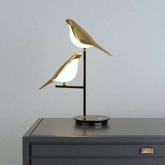 Lampe de Table LED Moderne avec Design Oiseau Doré – Éclairage Élégant et Économique pour Salon et Bureau 0