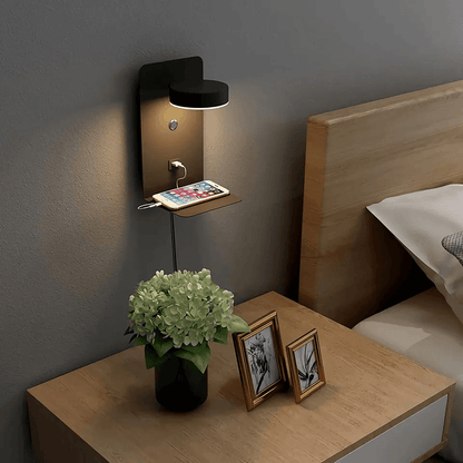 Hubbright – Lampe de Chevet avec Station de Charge USB – Tête Pivotante à 330° – Température Réglable
