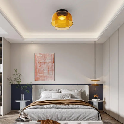 GlassLuxe – Lumière de Plafond Médiévale