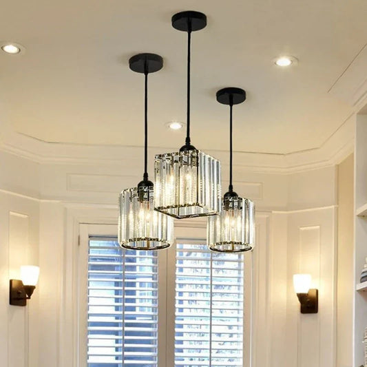 GlinsterLicht - Lampe Suspendue Élégante en Cristal K9