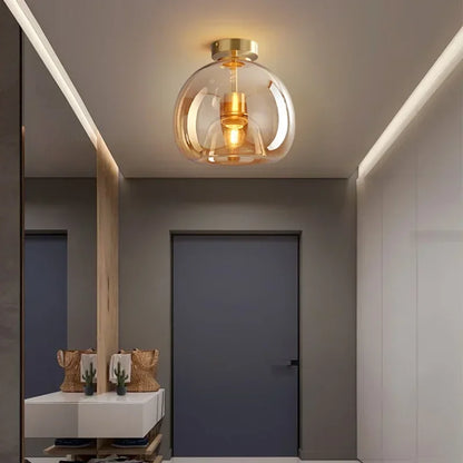 Lampe de Plafond en Verre Épuré