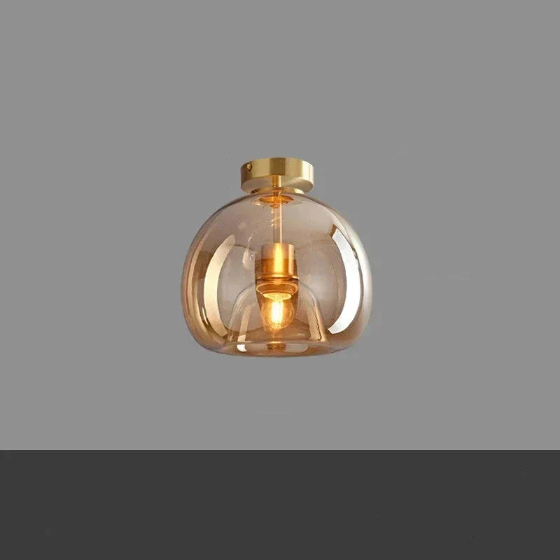Lampe de Plafond en Verre Épuré