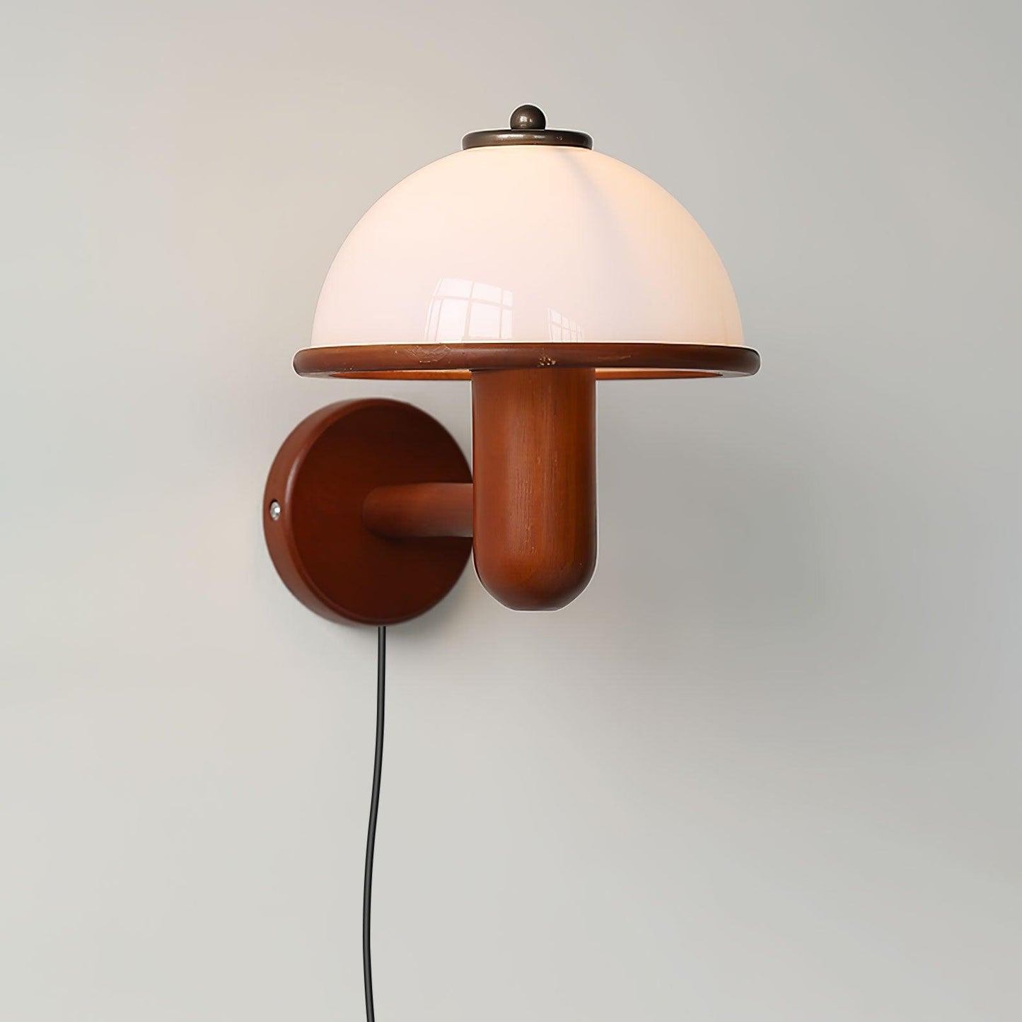 Mushroom Glow - Lampe murale en bois champignon