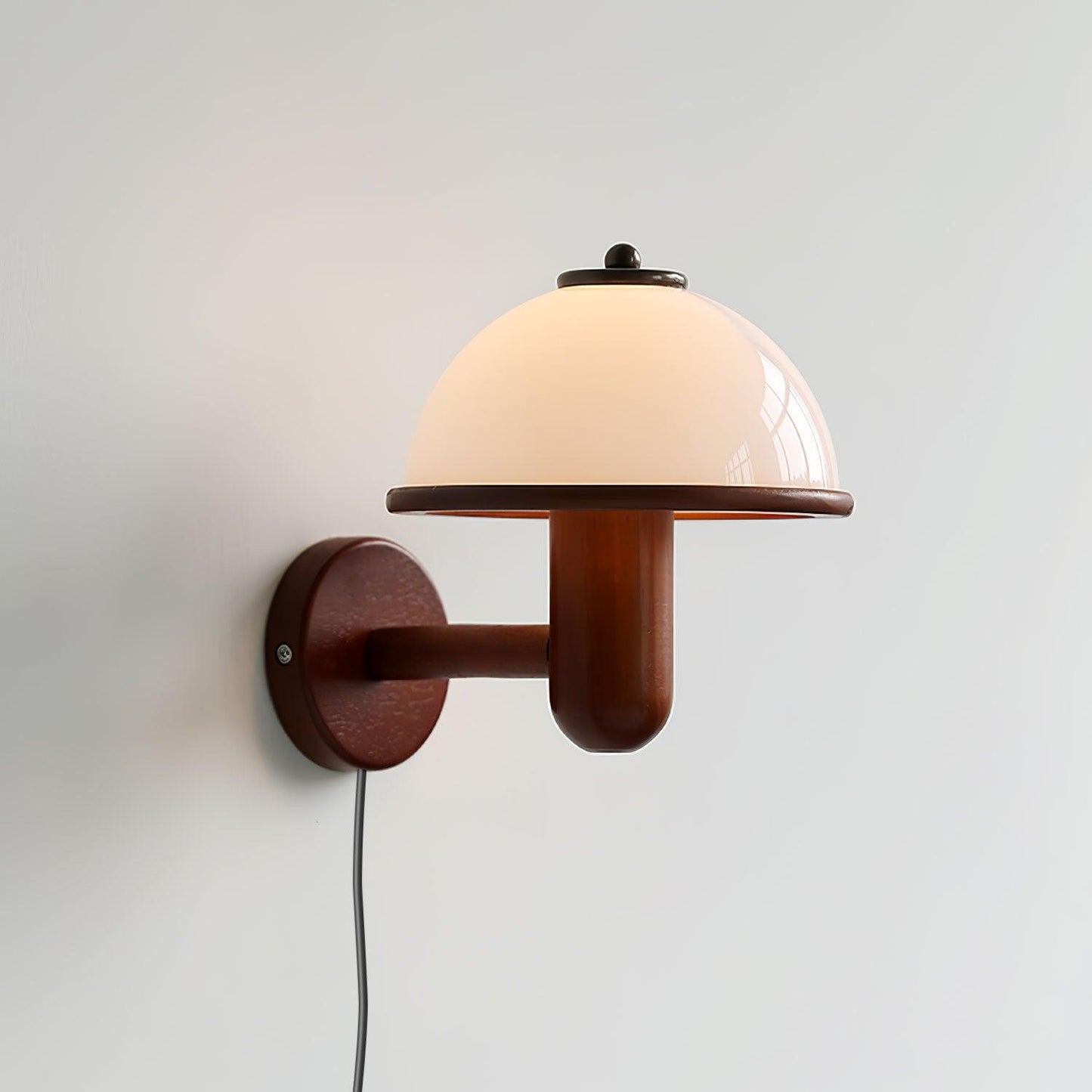 Mushroom Glow - Lampe murale en bois champignon