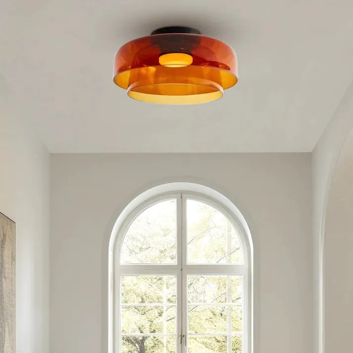 GlassLuxe – Lumière de Plafond Médiévale