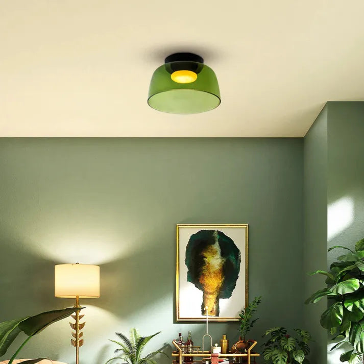 GlassLuxe – Lumière de Plafond Médiévale