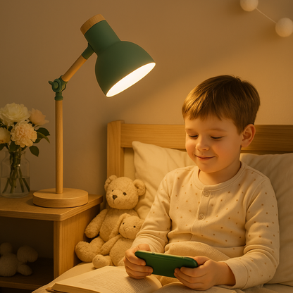 NordicGlow | Lampe de table scandinave en bois