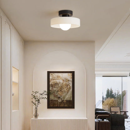 Plafonnier géométrique Bauhaus en laiton et verre – Design moderne et intemporel