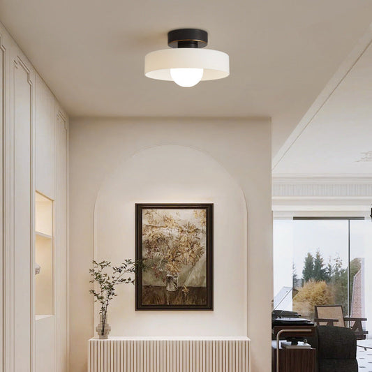Plafonnier géométrique Bauhaus en laiton et verre – Design moderne et intemporel