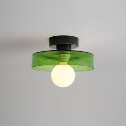 Plafonnier géométrique Bauhaus en laiton et verre – Design moderne et intemporel