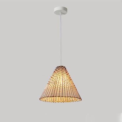 Lampe Suspendue Boho en Osier Tissé à la Main