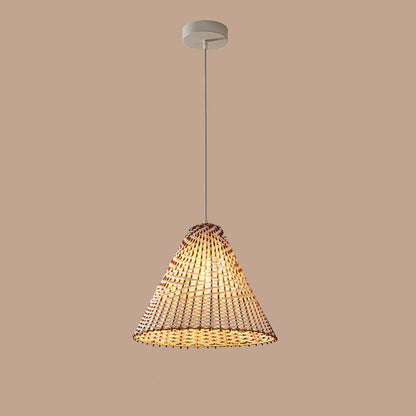 Lampe Suspendue Boho en Osier Tissé à la Main