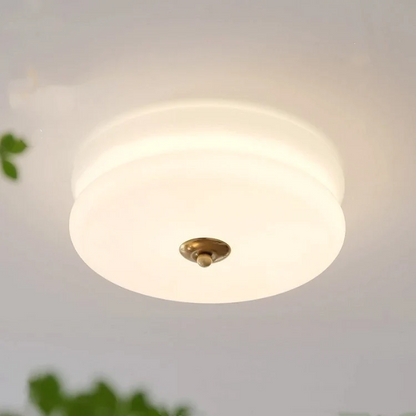 Plafonnier LED Art Déco en Métal et Verre, Éclairage Intégré, 13 cm - Luminaire Design pour Salon et Salle à Manger 11