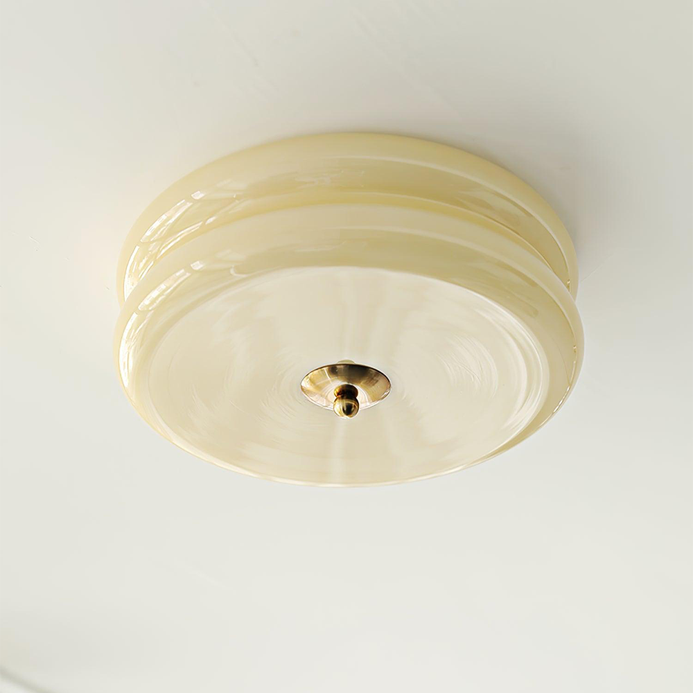Plafonnier LED Art Déco en Métal et Verre, Éclairage Intégré, 13 cm - Luminaire Design pour Salon et Salle à Manger 5