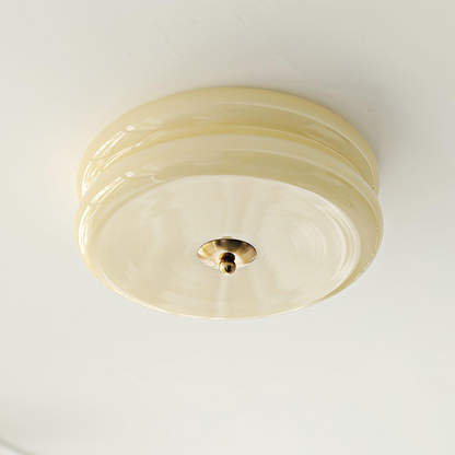 Plafonnier LED Art Déco en Métal et Verre, Éclairage Intégré, 13 cm - Luminaire Design pour Salon et Salle à Manger 5