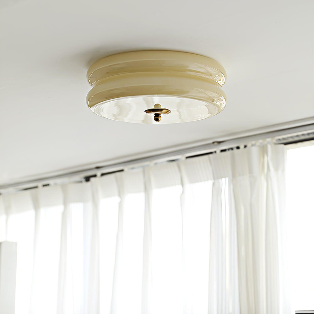 Plafonnier LED Art Déco en Métal et Verre, Éclairage Intégré, 13 cm - Luminaire Design pour Salon et Salle à Manger 6