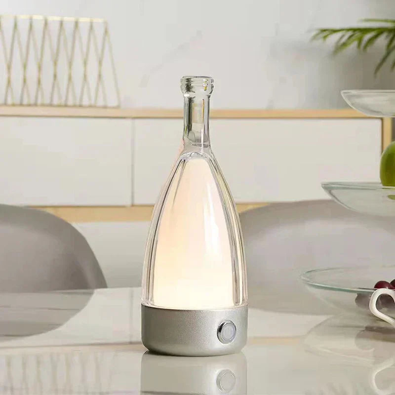 Bottlenight | Éclairage Rechargeable Élégant – Lampe en Forme de Bouteille