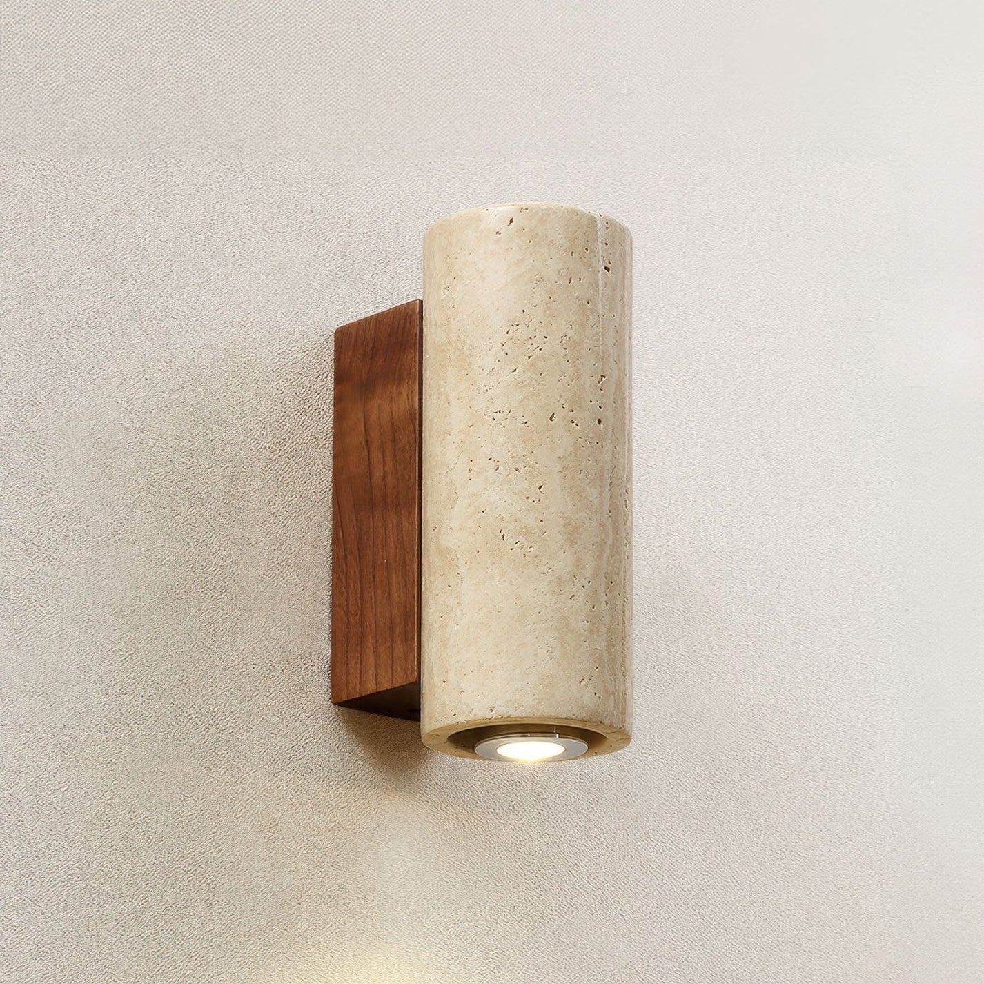 Toine Marbre – Applique Murale de Luxe en Marbre Massif – Style Japandi – Ampoule E27 Incluse