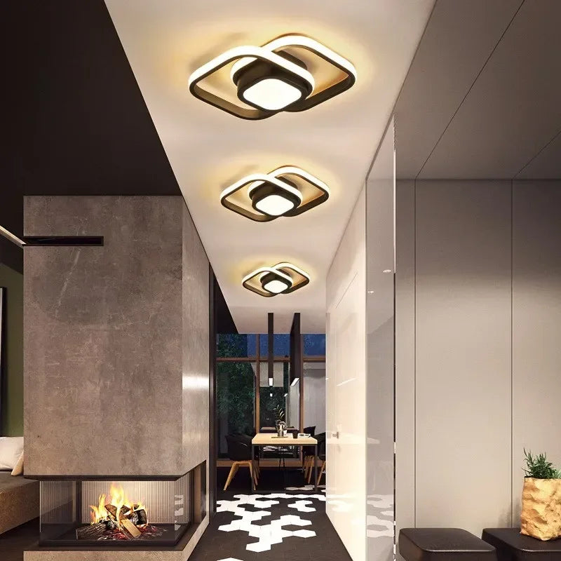 Lampe de Plafond LED Moderne - 2 Anneaux