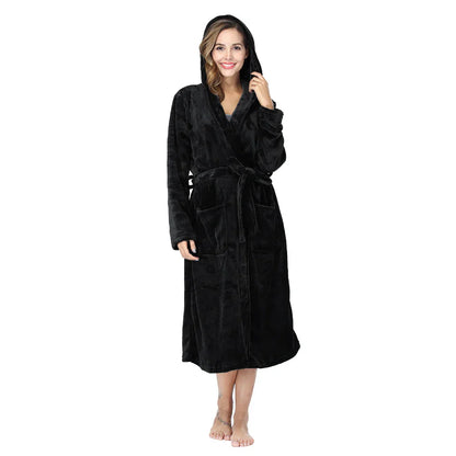 ChicHoodie – Robe Longue à Capuche en Polaire