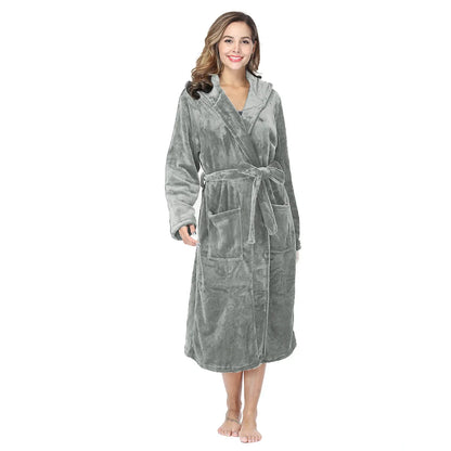 ChicHoodie – Robe Longue à Capuche en Polaire