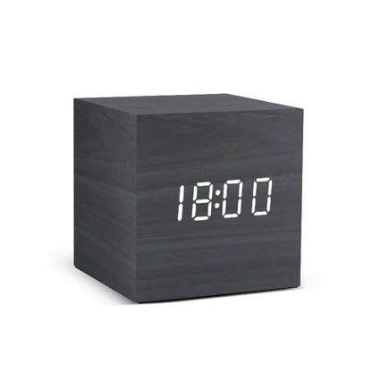TempTune – Horloge LED en bois avec affichage de température