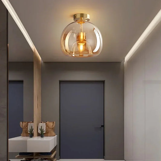 LumièreChic - Plafonnier Verre LED pour Décor Maison