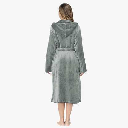 ChicHoodie – Robe Longue à Capuche en Polaire