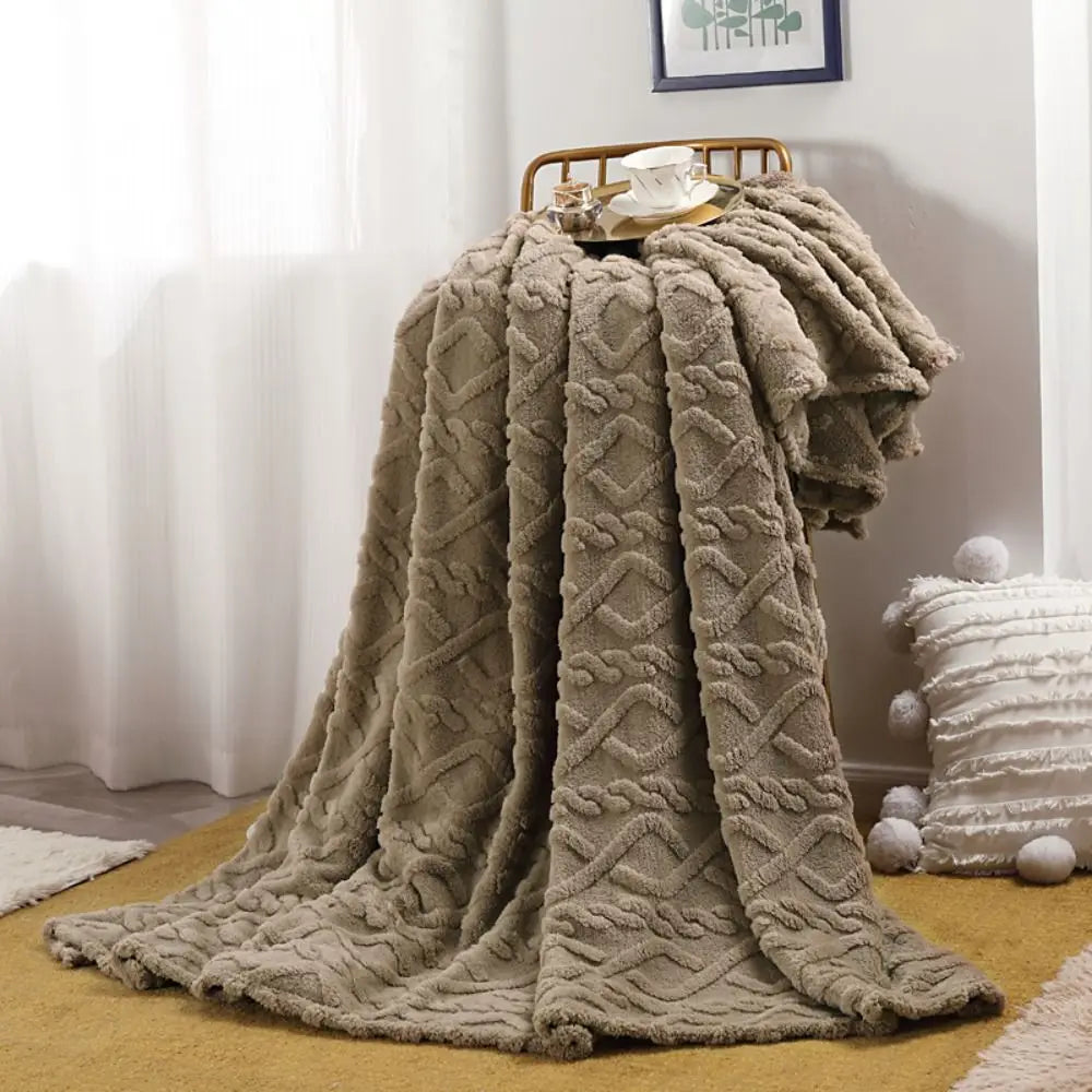 CozyFluff - Couverture Flanelle Imprimée pour Toutes Saisons