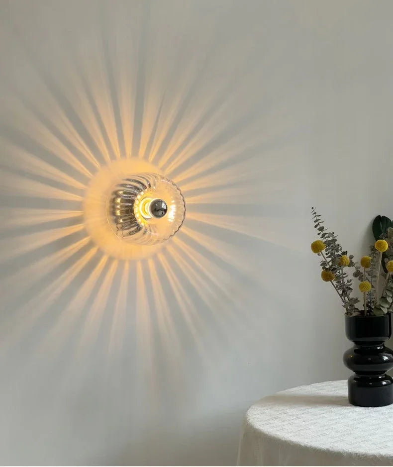 LUNERA – Applique Murale LED | Style Bauhaus Scandinave | Métal & Verre | Blanc Chaud | 8W | 30 cm