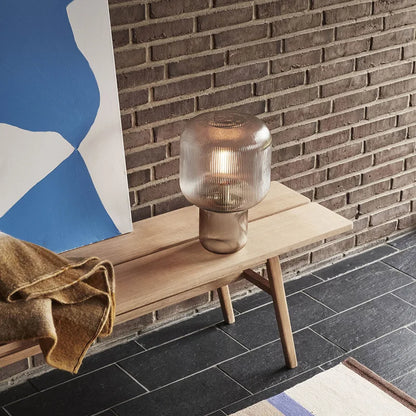 LuxeMushroom - Lampe de Table en Verre pour Intérieurs Élégants