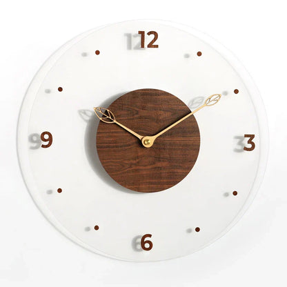 WalnutCraft - Horloge murale en bois de noyer