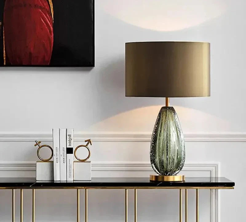 LumièreGrand - Lampe de Table en Verre pour Salon