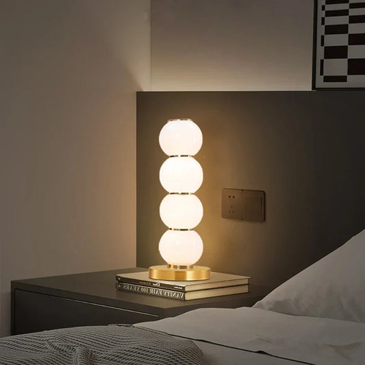 GlassGlow - Lampe de Table Designer en Verre pour Salon et Chambre