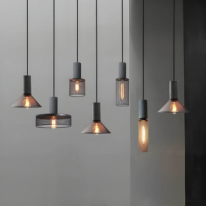 FERROX | Suspension Industrielle – Béton & Fer – LED avec Douille E27