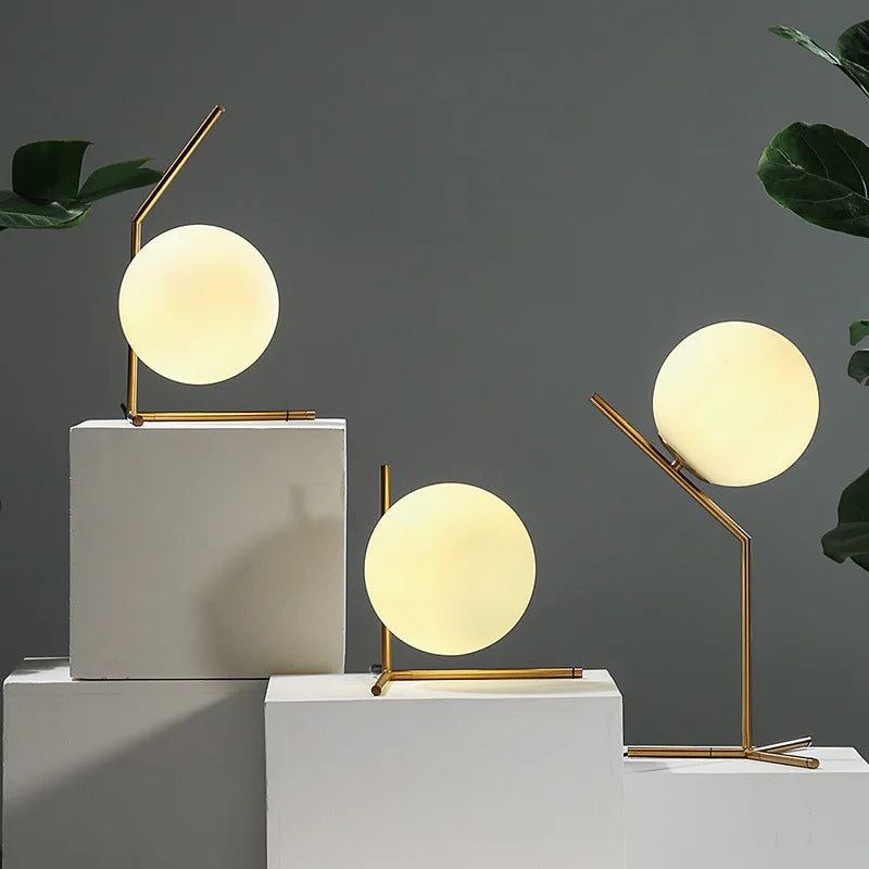 LusterLuxe - Lampe de Table Simple en Verre pour Lecture et Décoration