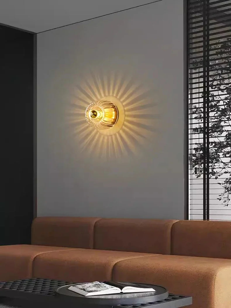 LUNERA – Applique Murale LED | Style Bauhaus Scandinave | Métal & Verre | Blanc Chaud | 8W | 30 cm