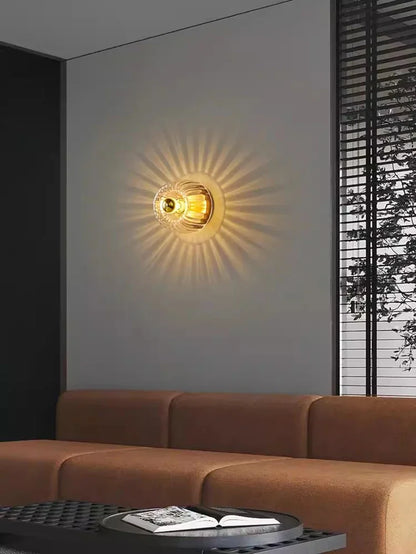 LUNERA – Applique Murale LED | Style Bauhaus Scandinave | Métal & Verre | Blanc Chaud | 8W | 30 cm