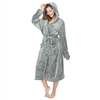 ChicHoodie – Robe Longue à Capuche en Polaire
