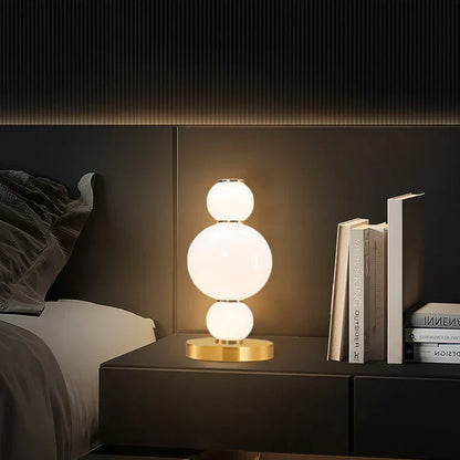 GlassGlow - Lampe de Table Designer en Verre pour Salon et Chambre