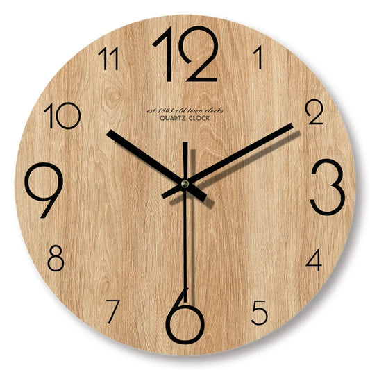 WoodGrain - Horloge murale en bois design
