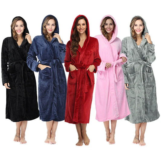 ChicHoodie – Robe Longue à Capuche en Polaire