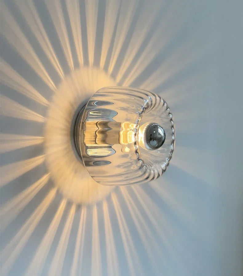LUNERA – Applique Murale LED | Style Bauhaus Scandinave | Métal & Verre | Blanc Chaud | 8W | 30 cm