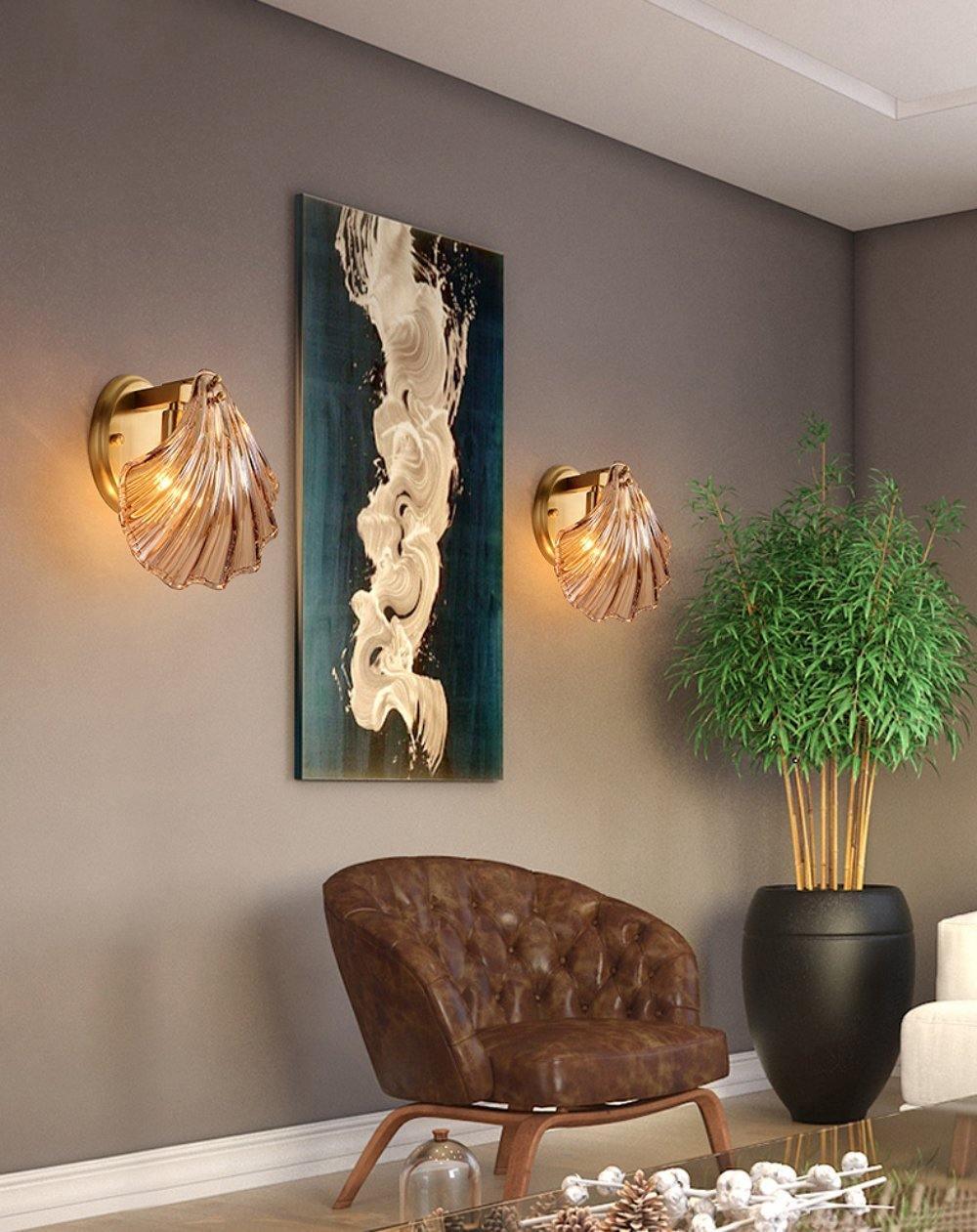 Shell Light - Lampe murale design en coquillage